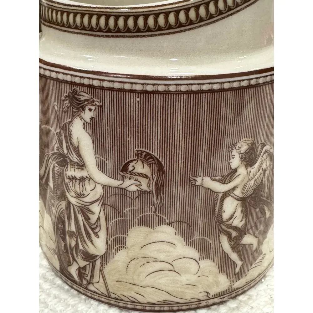 Rare Betty Platner Hand Crafted Brown Grecian Motif Porcelain  Treasures Creamer